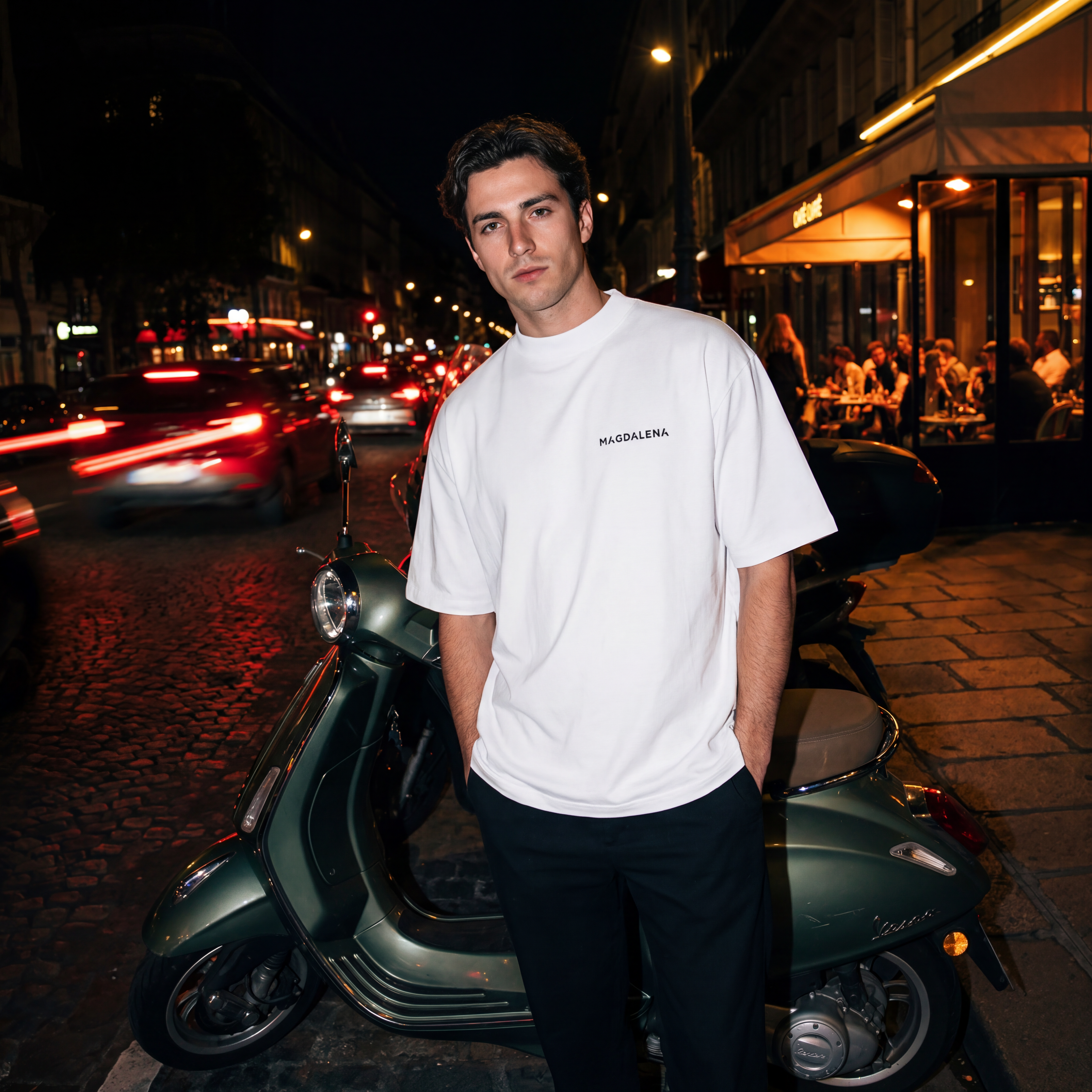 Magdalena Unisex Organic Oversized High Neck T-Shirt